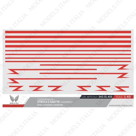 decals strisce e saette carabinieri