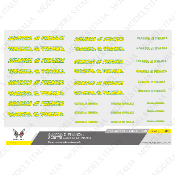 decals scritte guardia di finanza