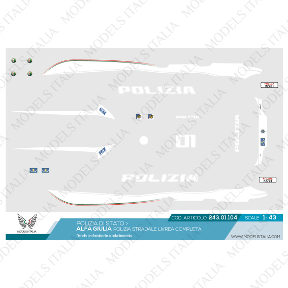 decals alfa Giulia polizia di stato