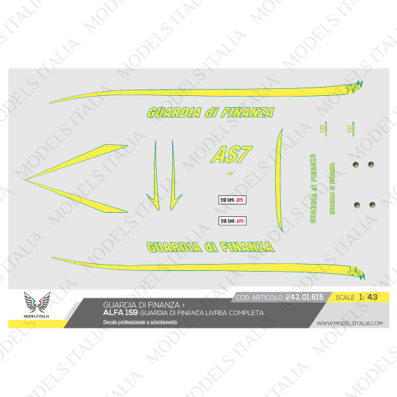 decals alfa 159 guardia di finanza