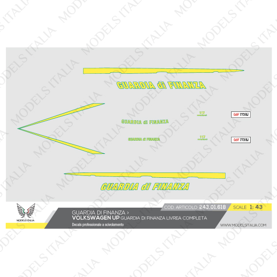 decals Volkswagen up guardia di finanza