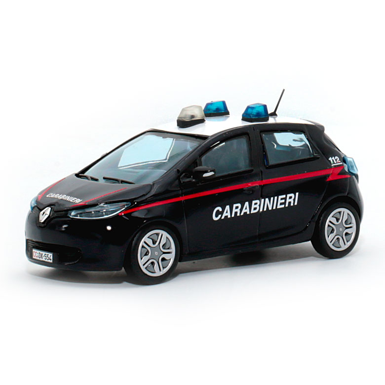 renault zoe carabinieri modellini