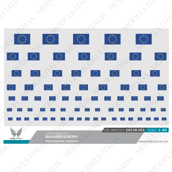 decals bandiere europa