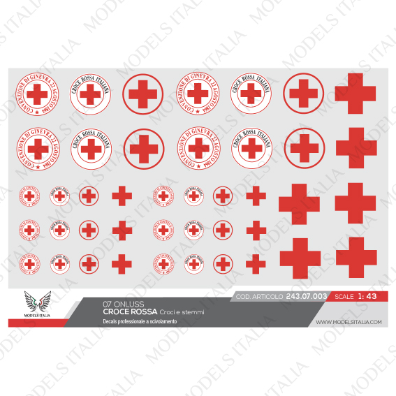 decals croci e stemmi croce rossa
