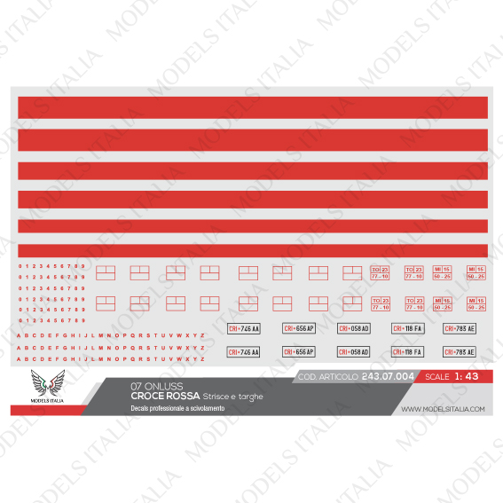 decals strisce e targhe croce rossa