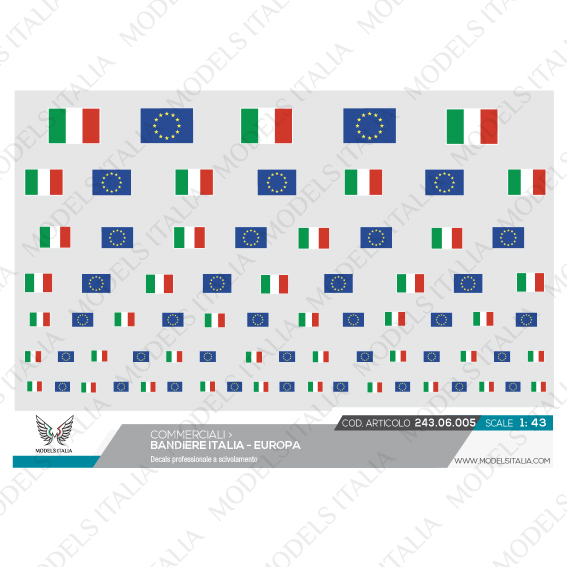 decals bandiere italia - Europa