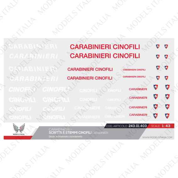 decal cinofili carabinieri